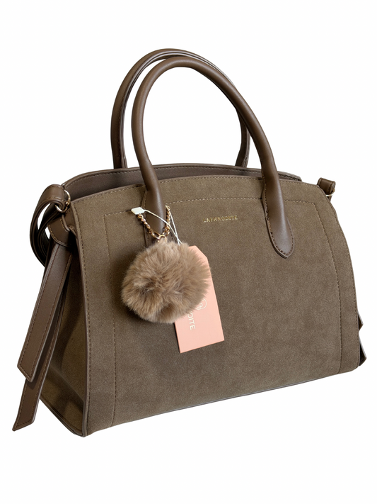 Damen Handtasche in Wildleder-Optik – Elegant, Geräumig & Vielseitig