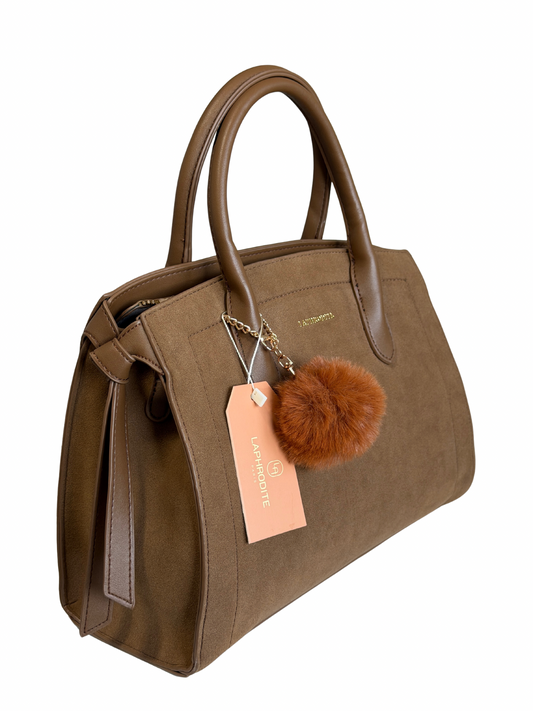 Damen Handtasche in Wildleder-Optik – Elegant, Geräumig & Vielseitig