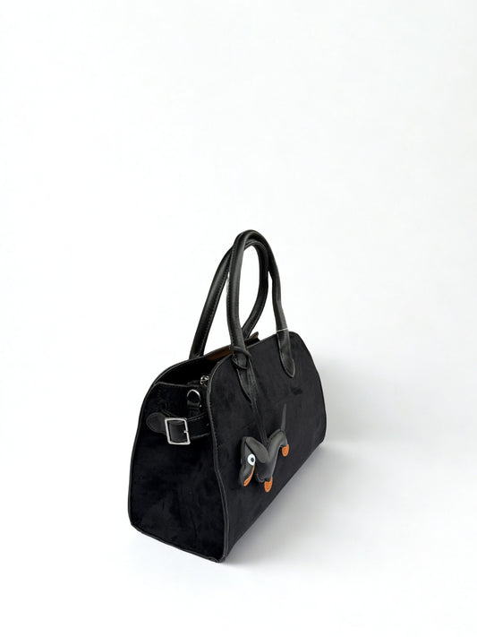Veloursleder Handtasche