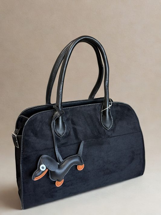 Veloursleder Handtasche